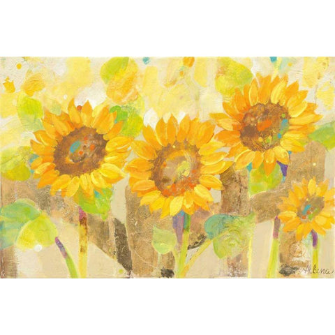 Turn to the Sun White Modern Wood Framed Art Print by Hristova, Albena