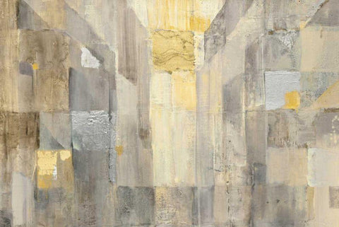 The Gold Square Crop Black Ornate Wood Framed Art Print with Double Matting by Hristova, Albena