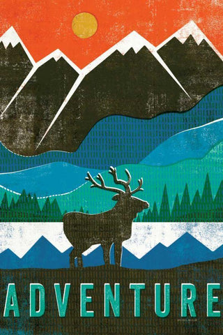 Big Sky I White Modern Wood Framed Art Print with Double Matting by Mullan, Michael