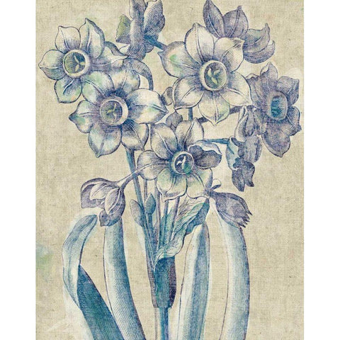 Belle Fleur IV Crop Linen Black Modern Wood Framed Art Print with Double Matting by Schlabach, Sue