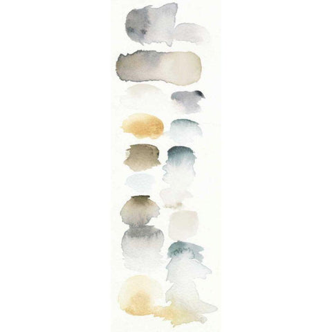 Watercolor Swatch Panel Neutral I Black Modern Wood Framed Art Print with Double Matting by Elyse, DeNeige