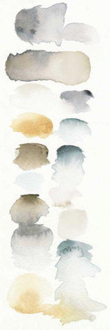 Watercolor Swatch Panel Neutral I Black Ornate Wood Framed Art Print with Double Matting by Elyse, DeNeige