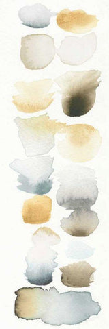 Watercolor Swatch Panel Neutral II White Modern Wood Framed Art Print with Double Matting by Elyse, DeNeige