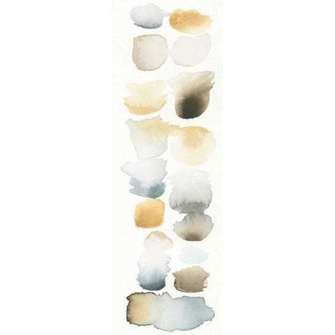 Watercolor Swatch Panel Neutral II Black Modern Wood Framed Art Print with Double Matting by Elyse, DeNeige