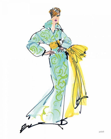 Colorful Fashion I White Modern Wood Framed Art Print with Double Matting by Tavoletti, Anne