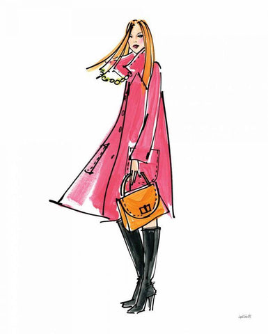 Colorful Fashion III White Modern Wood Framed Art Print with Double Matting by Tavoletti, Anne