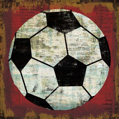 Ball IV on Red Gold Ornate Wood Framed Art Print with Double Matting by Mullan, Michael