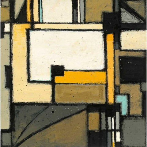 Garden I Black Modern Wood Framed Art Print by Novak, Shirley