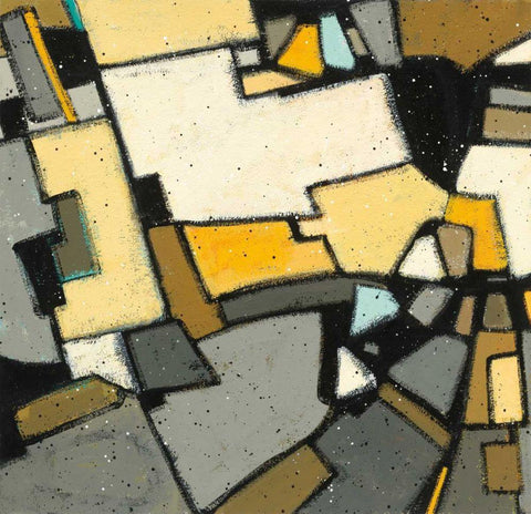 Garden II White Modern Wood Framed Art Print with Double Matting by Novak, Shirley