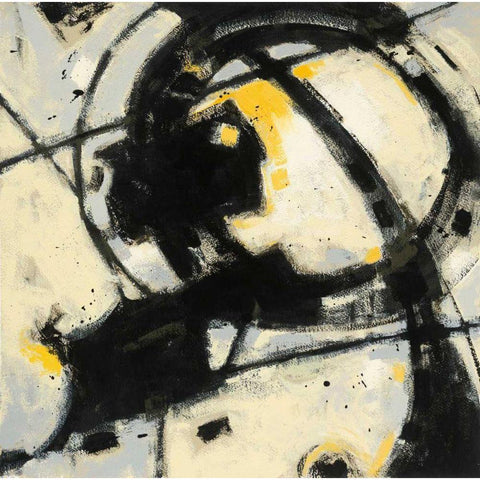Expression Abstract III Black Modern Wood Framed Art Print by Novak, Shirley