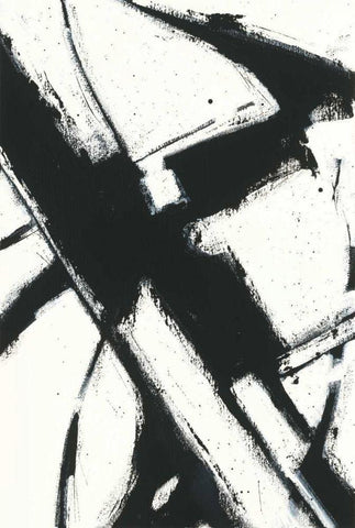 Expression Abstract I White White Modern Wood Framed Art Print with Double Matting by Novak, Shirley