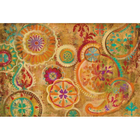 Contemporary Paisley White Modern Wood Framed Art Print by Vassileva, Silvia