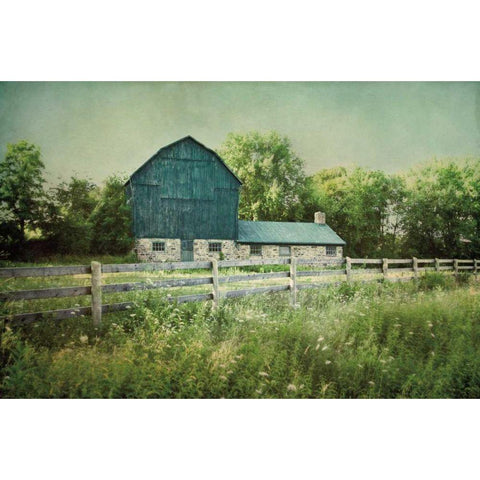 Blissful Country III Gold Ornate Wood Framed Art Print with Double Matting by Urquhart, Elizabeth