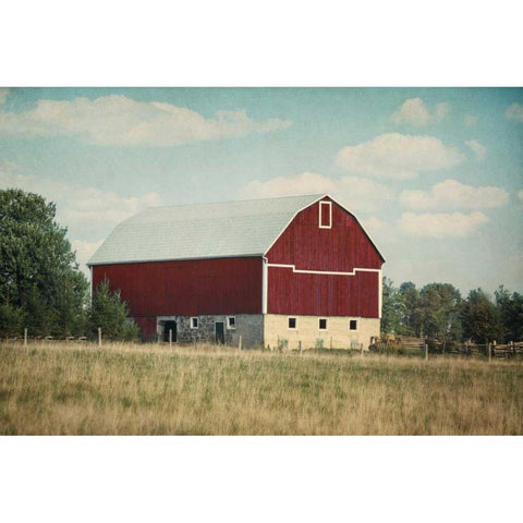 Blissful Country VI Crop Gold Ornate Wood Framed Art Print with Double Matting by Urquhart, Elizabeth