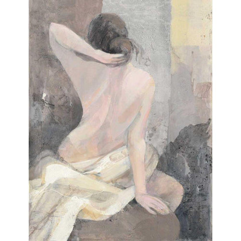 After the Bath I Black Modern Wood Framed Art Print by Hristova, Albena