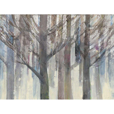 Forest Light Black Modern Wood Framed Art Print by Hristova, Albena