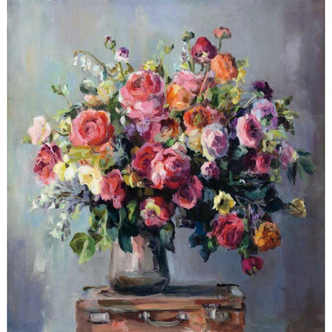 Abundant Bouquet Black Modern Wood Framed Art Print by Hageman, Marilyn