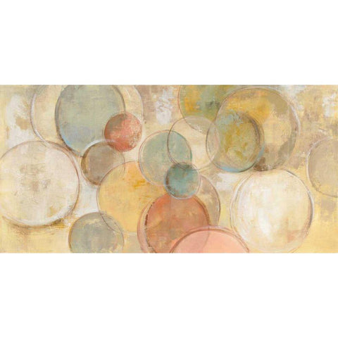 Fresco Bubbles Gold Ornate Wood Framed Art Print with Double Matting by Vassileva, Silvia