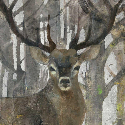 The Guardian Sq Black Ornate Wood Framed Art Print with Double Matting by Hristova, Albena