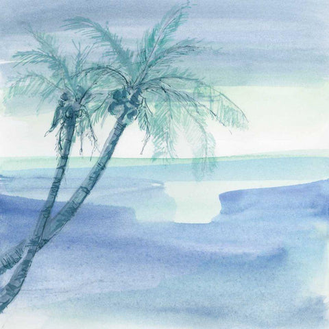 Peaceful Dusk I White Modern Wood Framed Art Print by Paschke, Chris