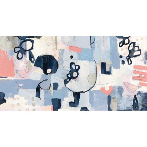 Take Flight Coral and Gray Black Modern Wood Framed Art Print by Wild Apple Portfolio