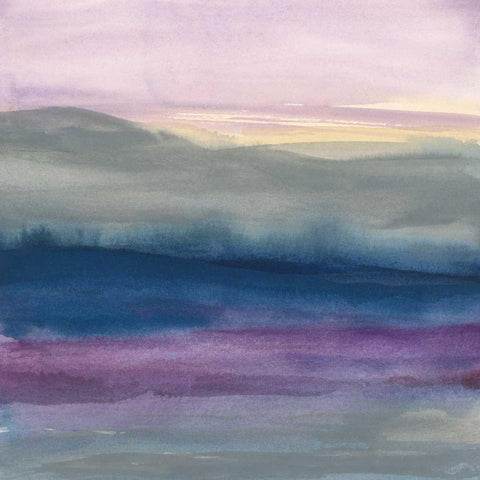 Grey Hills I White Modern Wood Framed Art Print by Paschke, Chris