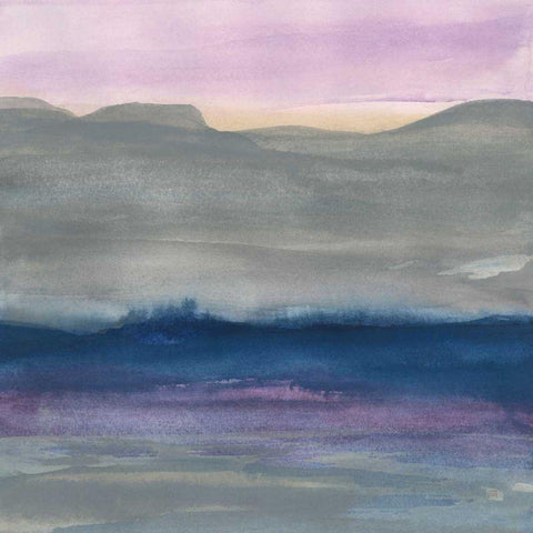 Grey Hills II Black Modern Wood Framed Art Print by Paschke, Chris