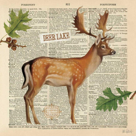 Lodge Collage III White Modern Wood Framed Art Print by Pertiet, Katie