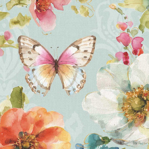 Colorful Breeze V Gold Ornate Wood Framed Art Print with Double Matting by Audit, Lisa