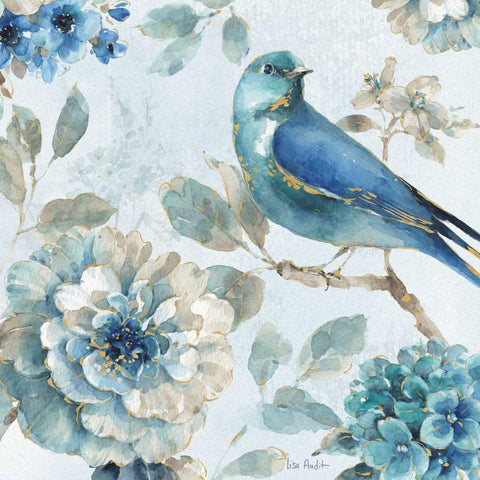 Indigold III Black Modern Wood Framed Art Print with Double Matting by Audit, Lisa