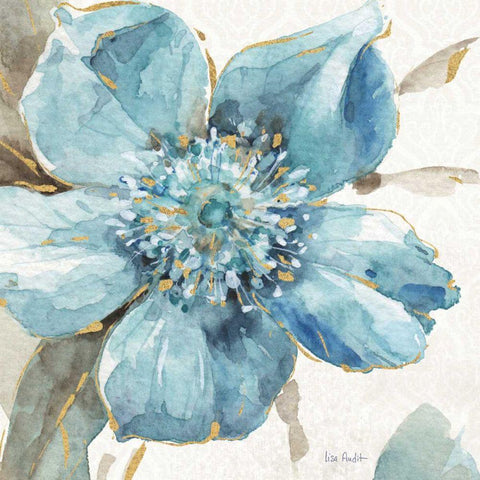 Indigold VI White Modern Wood Framed Art Print by Audit, Lisa