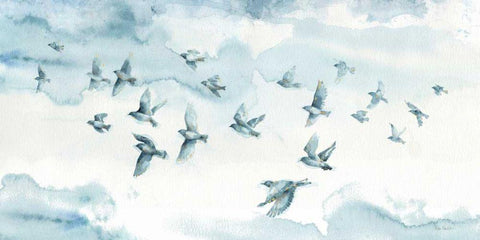 Indigold XIII White Modern Wood Framed Art Print with Double Matting by Audit, Lisa