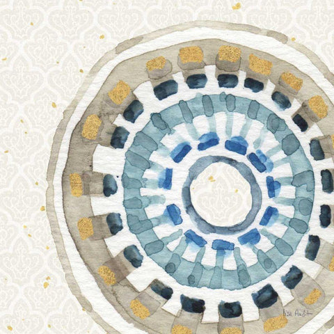 Indigold XIV Black Ornate Wood Framed Art Print with Double Matting by Audit, Lisa