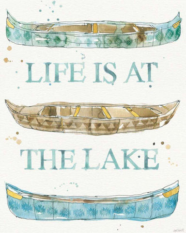 Lakehouse IV Black Ornate Wood Framed Art Print with Double Matting by Tavoletti, Anne