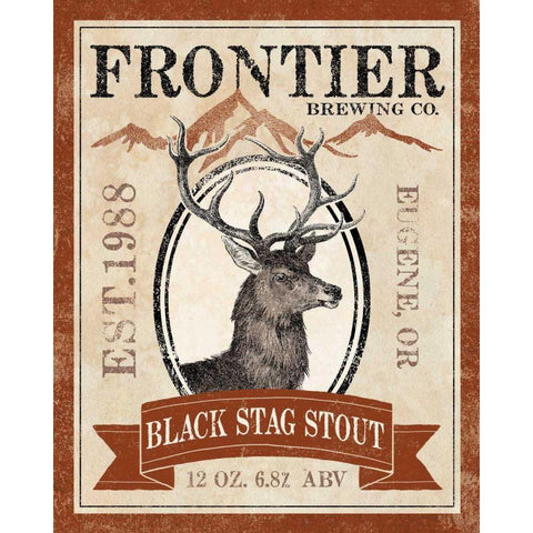 Frontier Brewing I White Modern Wood Framed Art Print by Marshall, Laura