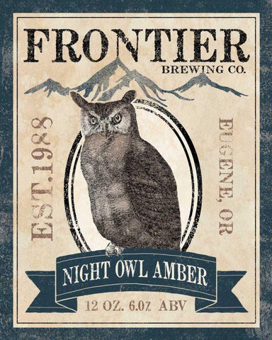 Frontier Brewing III Black Ornate Wood Framed Art Print with Double Matting by Marshall, Laura