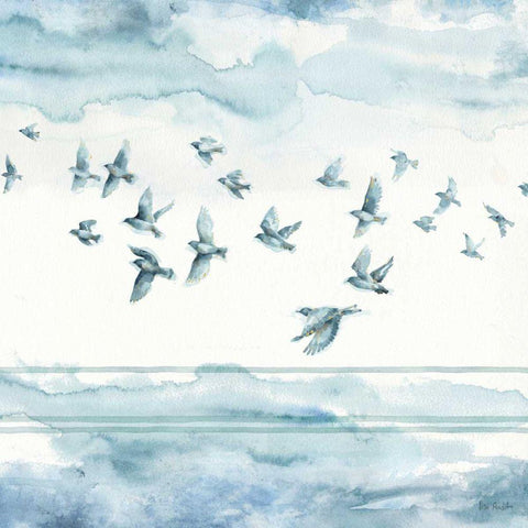 Indigold XXII White Modern Wood Framed Art Print with Double Matting by Audit, Lisa