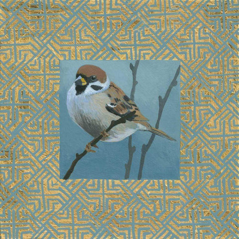 The Sparrow Black Modern Wood Framed Art Print with Double Matting by Lovell, Kathrine