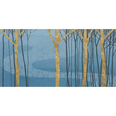 Katonah Gold Gold Ornate Wood Framed Art Print with Double Matting by Lovell, Kathrine