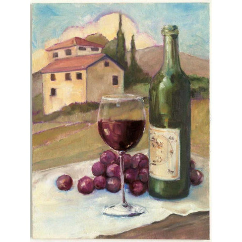 Vino Toscano no Border White Modern Wood Framed Art Print by Tillmon, Avery