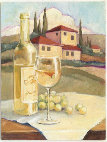 Vino Veneto no Border White Modern Wood Framed Art Print with Double Matting by Tillmon, Avery