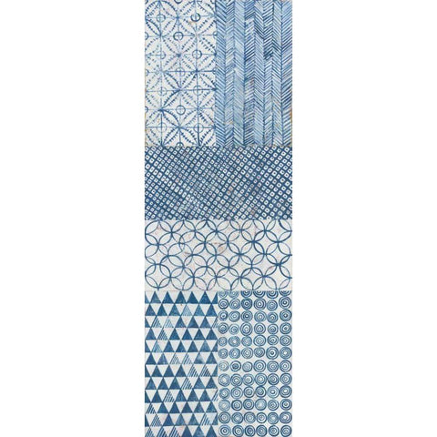Maki Tile Panel I White Modern Wood Framed Art Print by Lovell, Kathrine