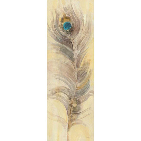 Blue Eyed Feathers II Black Modern Wood Framed Art Print by Hristova, Albena