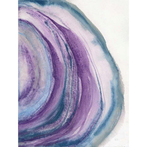 Watercolor Geode II White Modern Wood Framed Art Print by Paschke, Chris