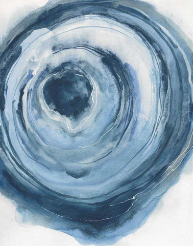 Watercolor Geode III Black Ornate Wood Framed Art Print with Double Matting by Paschke, Chris