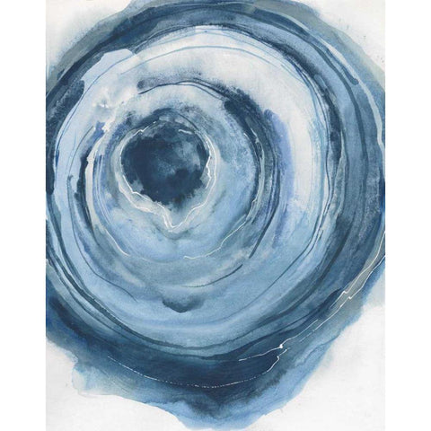 Watercolor Geode III Black Modern Wood Framed Art Print with Double Matting by Paschke, Chris