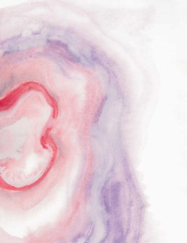 Watercolor Geode VIII Black Ornate Wood Framed Art Print with Double Matting by Paschke, Chris