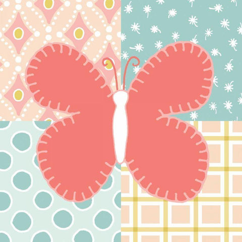 Baby Quilt III White Modern Wood Framed Art Print by Grove, Beth