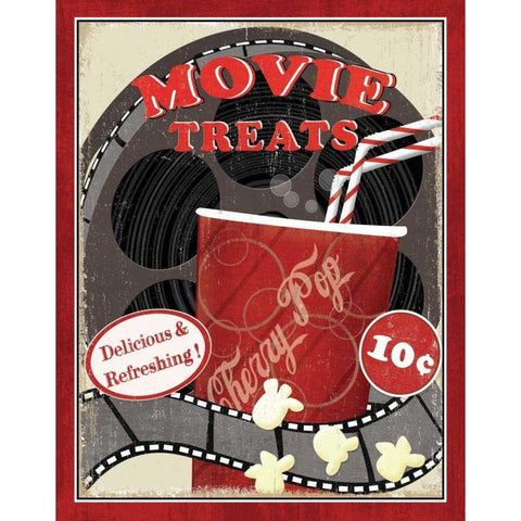 At the Movies II Gold Ornate Wood Framed Art Print with Double Matting by Charron, Veronique