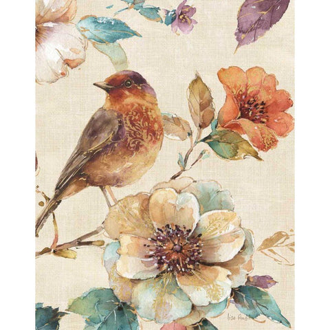 Spiced Nature II Linen Leaf White Modern Wood Framed Art Print by Audit, Lisa